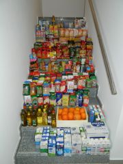 alimentos recogidos en la operación carretilla