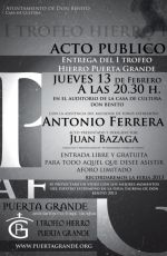 cartel del acto de Puerta Grande