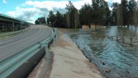 crecida en el Guadiana a su paso por Don Benito, este jueves 13 de febrero de 2014