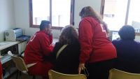 cruz roja en el curso