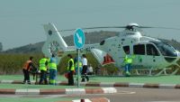 helicóptero evacuando al niño