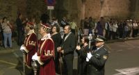 Autoridades en la procesión del Cristo de Medinaceli