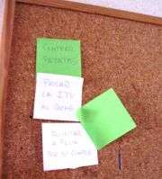 anotaciones en el panel de cocrcho