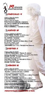 programación del festival de teatro de Villanueva