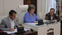 Carmen Nieto, junto a Pineda y Gallardo