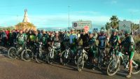ciclistas con la Virgen de las Cruces