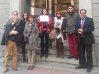 protesta en caja badajoz