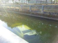 coche caído al canal