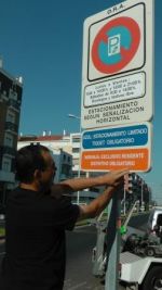 colocación de carteles