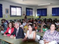 Díez Solís en su visita al colegio Zurbarán