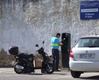 máquina de la zona azul