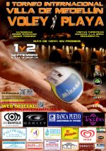 cartel del torneo de voley playa de Medellín