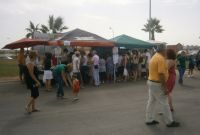 campaña de fruta benéfica en Villanueva de la Serena