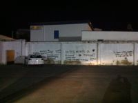 pintadas en el parking de Conventual