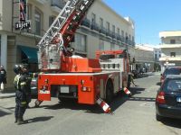 bomberos en calle magacela