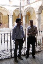 Miguel Ángel Gallardo y Luis Solís visitando la cámara agraria