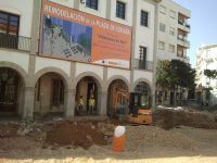 obras de la Plaza de España de Villanueva