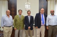 firmantes del convenio de la cámara de comercio