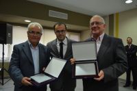 Manuel Loné, Francisco Gordillo y el alcalde de Villanueva