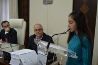 intervención de la alumna del San José en el pleno