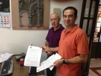 jose antonio manzano e inocencio fernández registrando la moción